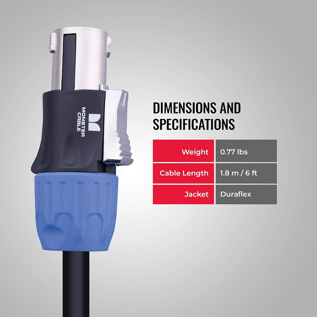 6ft Speaker Cable with Speak,On Connectors O264