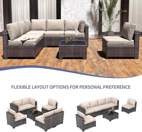 6 Piece Outdoor Patio Furniture Set with Coffee Table G435