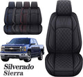 Black and Blue Waterproof Leather Car Seat Covers Full Set J5828