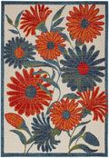 Ivory Multicolor 5'3 x 7'5 Area Rug K5274