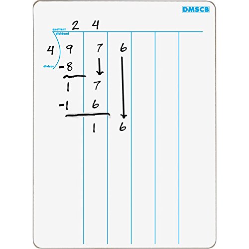 Multi-Digit Computation Two-Sided Dry Erase Board Set, 12” by 9” (Set of 6) U9826