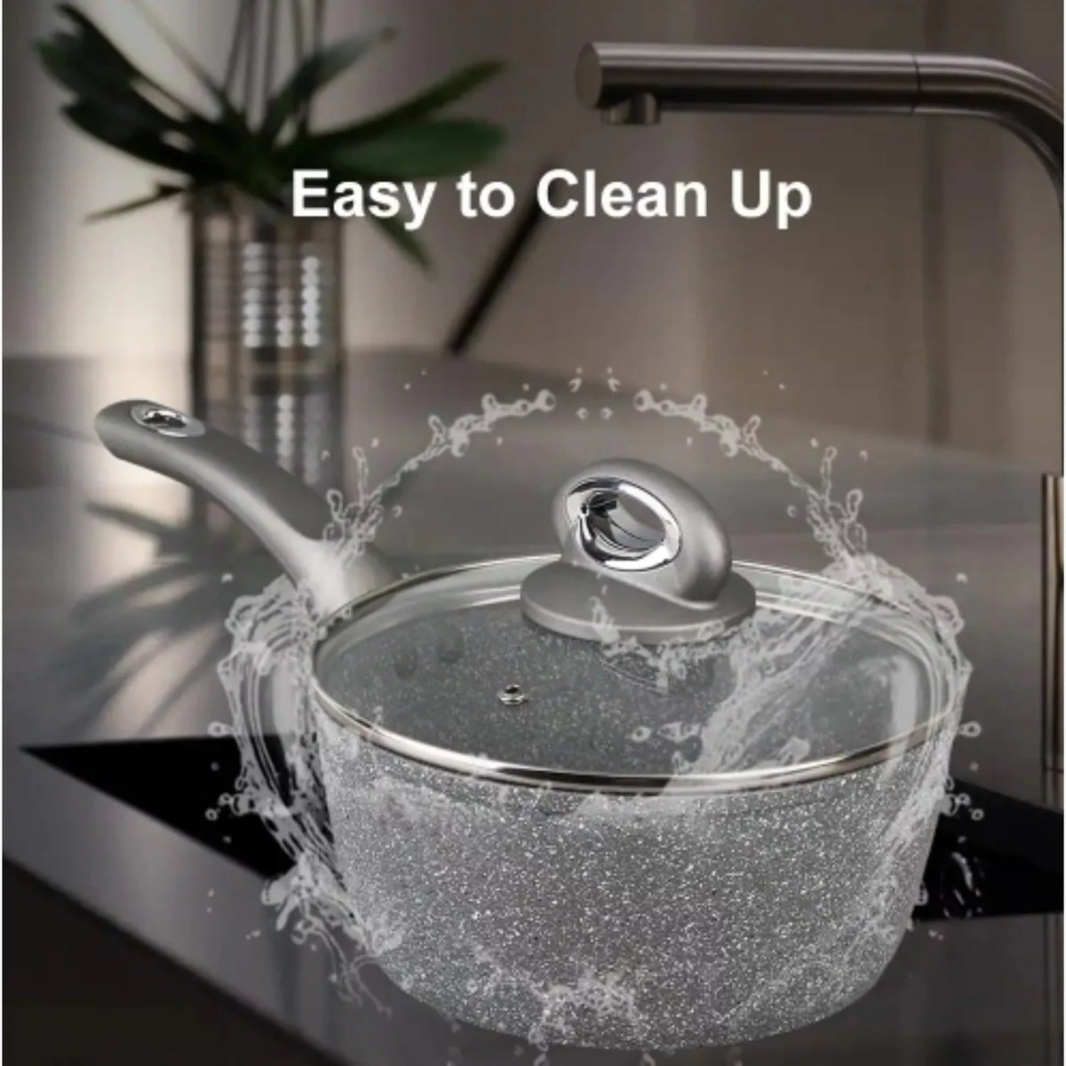 Aluminum 2.5 Quart Sauce Pan with Glass Lid L379708