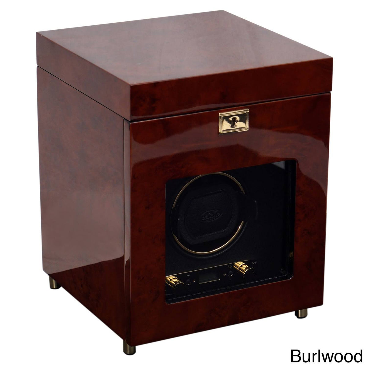 Black Single Watch Winder with Storage B274
