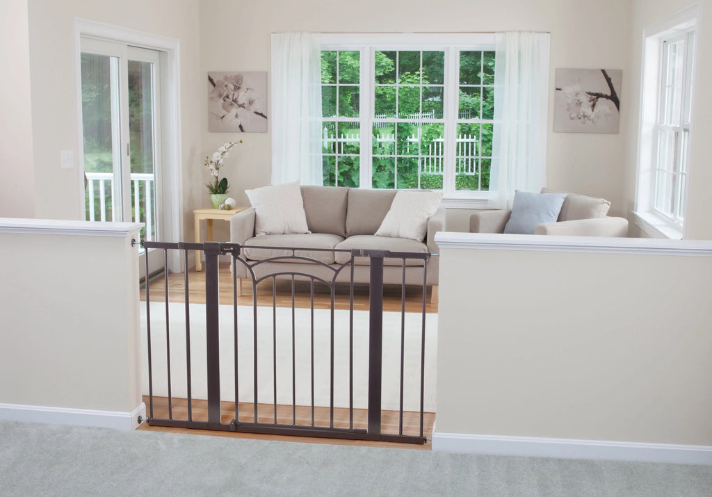 Bronze Tall & Wide Walk Thru Baby Gate C78774