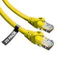 Cat6 Ethernet Cable 0.5 ft Yellow (50-Pack) F88803