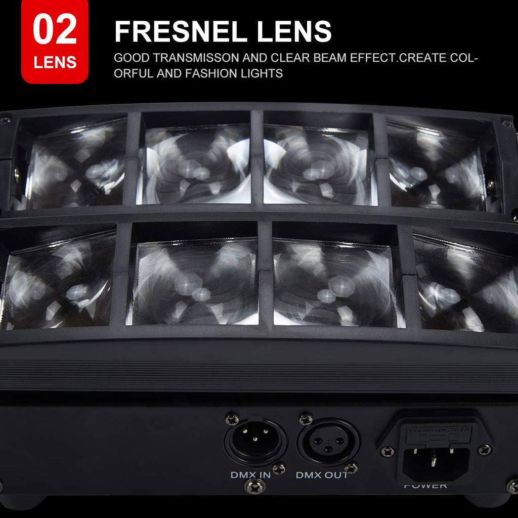 8 LEDs Beam Moving Head Stage Lights RGBW Party Lights DMX 512 Control Y907681