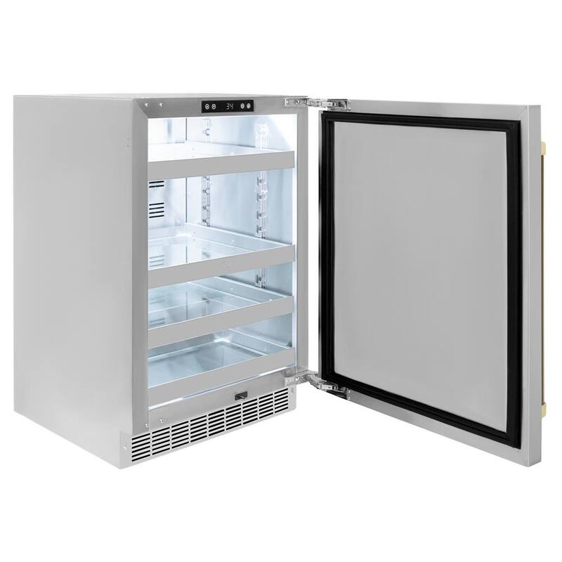 24 in. Single Zone Beverage Fridge with Stainless Door W477