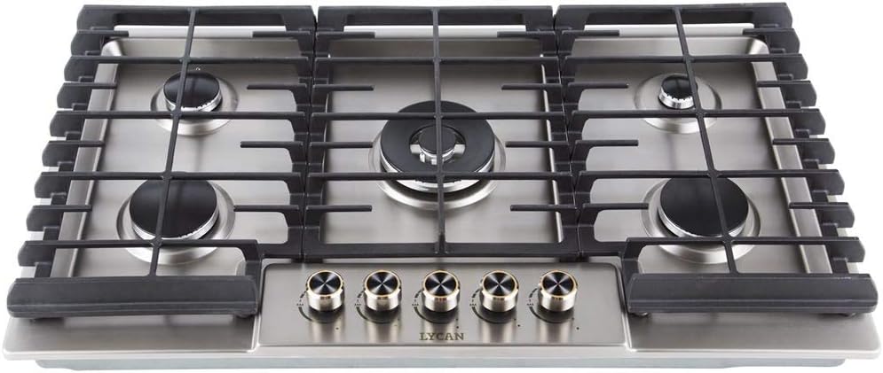 Stainless Steel 5 Burners 36 Inch Gas Range Cooktop O754