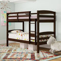 Twin Over Twin Bunk Bed Frame Cappuccino O43684