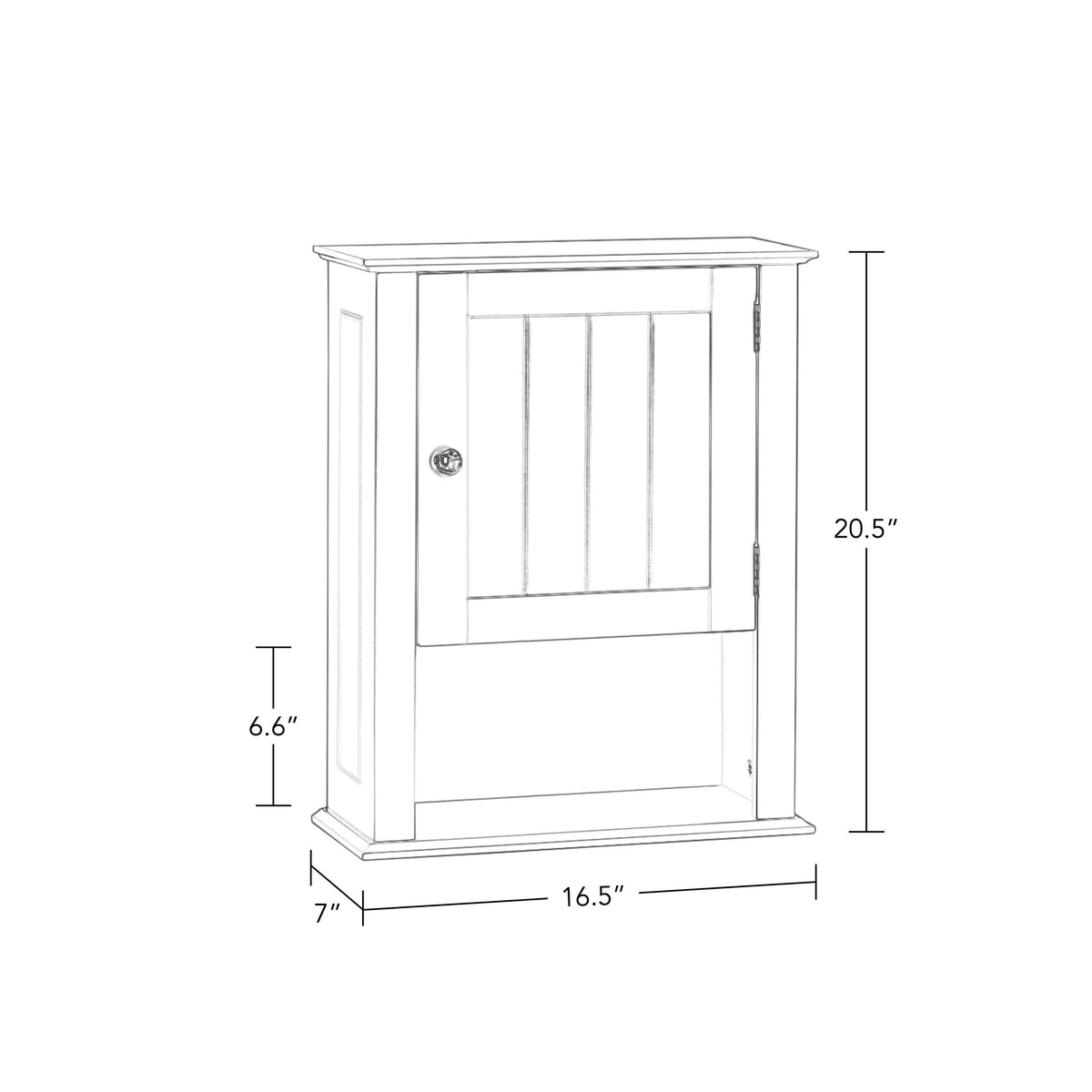 White One Door Wall Cabinet M622826