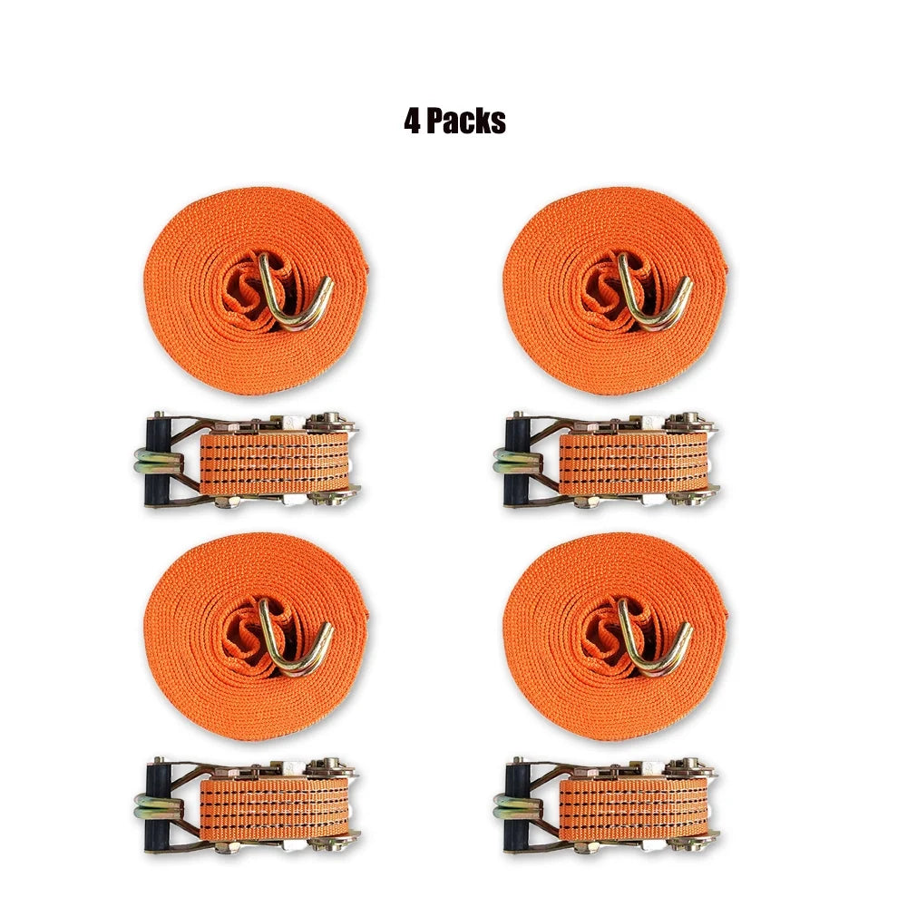 Heavy Duty Ratchet Straps with Double J-Hooks, 2 inch x 26.25 Feet, 11000 Lbs, 2 Packs M446