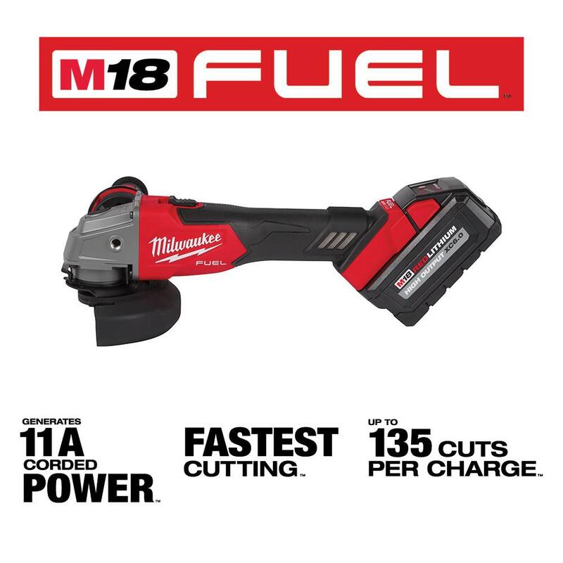 18V Cordless 4-1/2 in./5 in. Grinder Kit with Two 6.0 Ah Batteries I6766