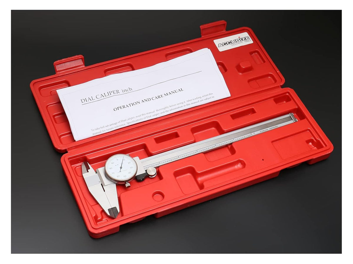 0-8'' by 0.001'' Precision Dial Caliper, Stainless Steel H601