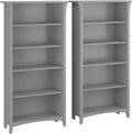 5 Shelf Bookcase Set of 2, Cape Cod Gray L64095