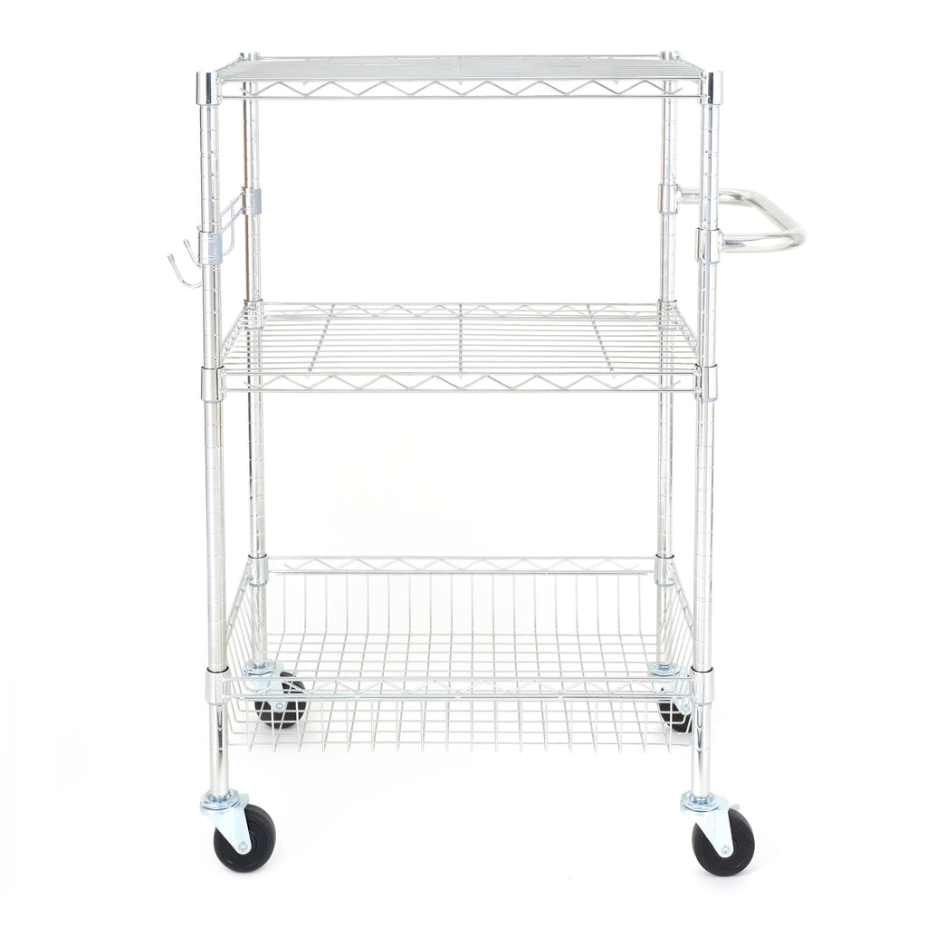 Wire 3-Tier Storage Shelf Unit White E882