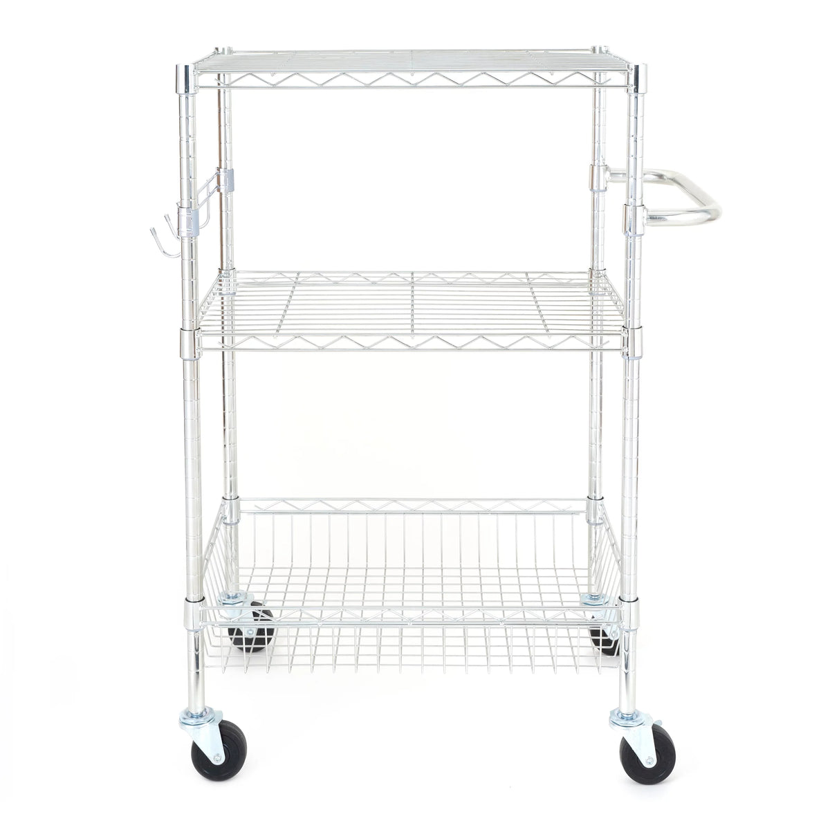 Wire 3-Tier Storage Shelf Unit White E882