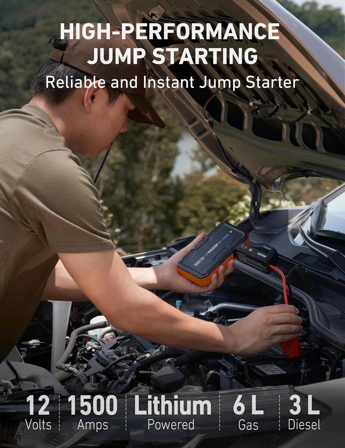 1500A Portable 12V Car Jump Starter L525