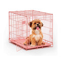 Pink Single Door Dog Crate Y9422