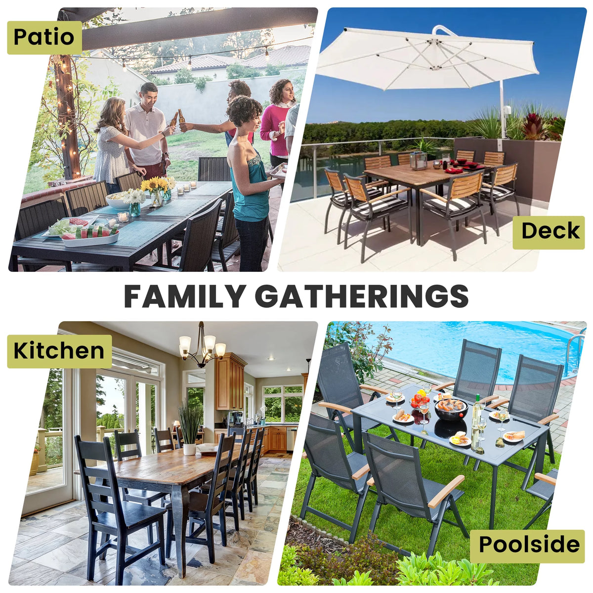 Expandable Aluminum Outdoor Dining Table M1225