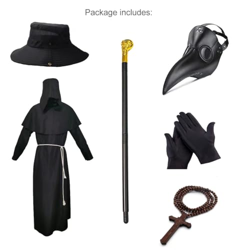 Plague Doctor Mask Costumes Set 6 in 1 L21598