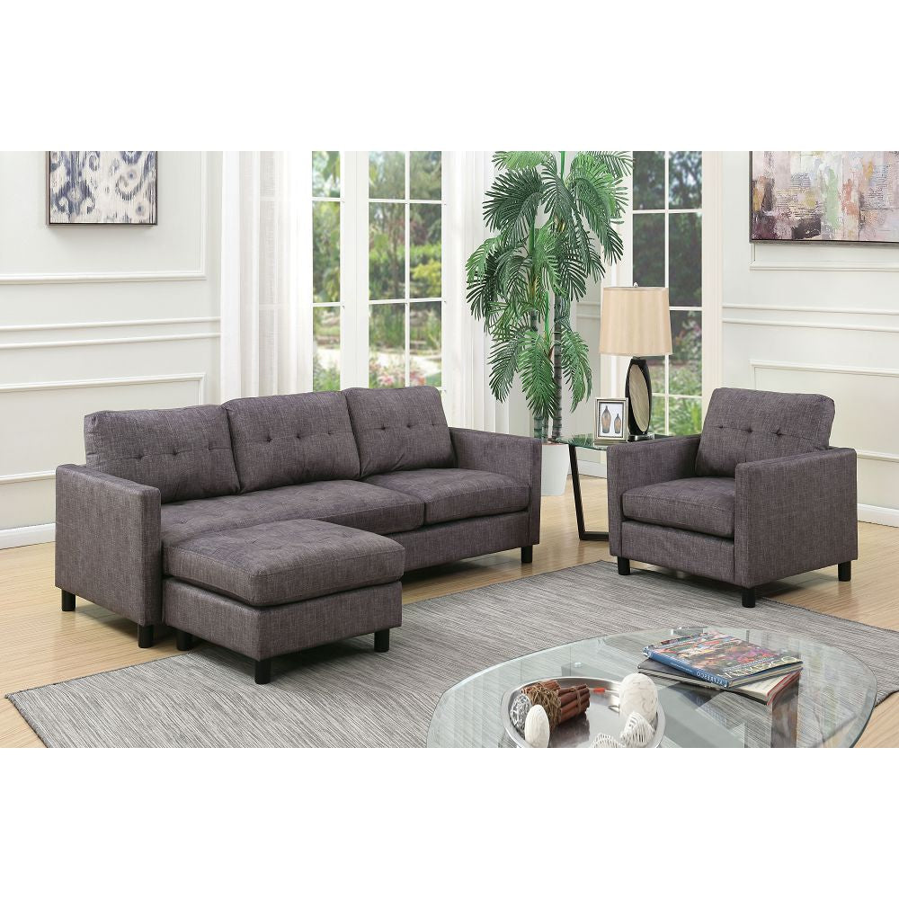 Gray Fabric Sectional Sofa Z61921