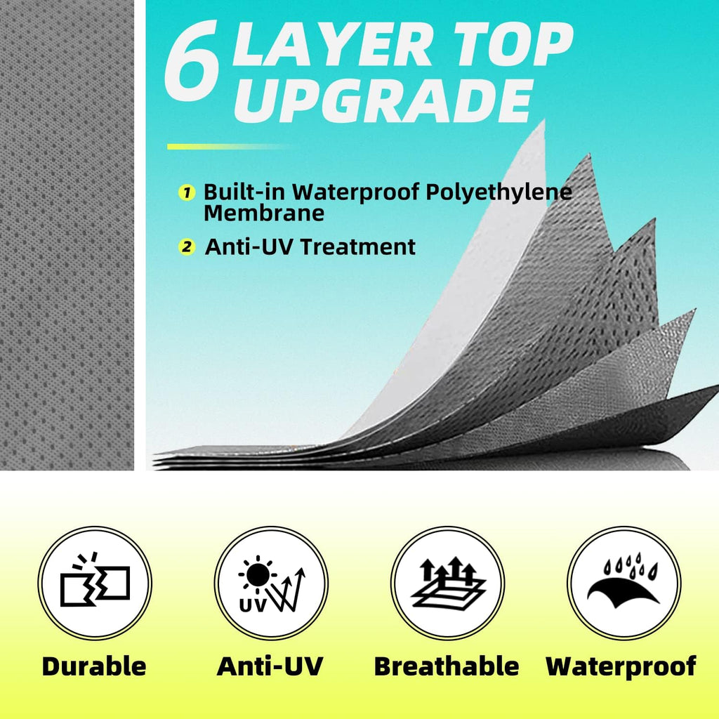6 Layers Top RV Cover with 2 Extra Straps O615550