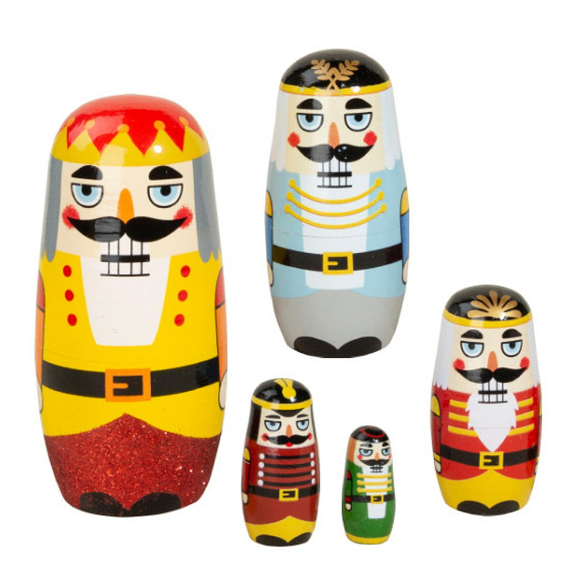 5 Pieces Wooden Matryoshka Dolls Nesting Doll Set I301626