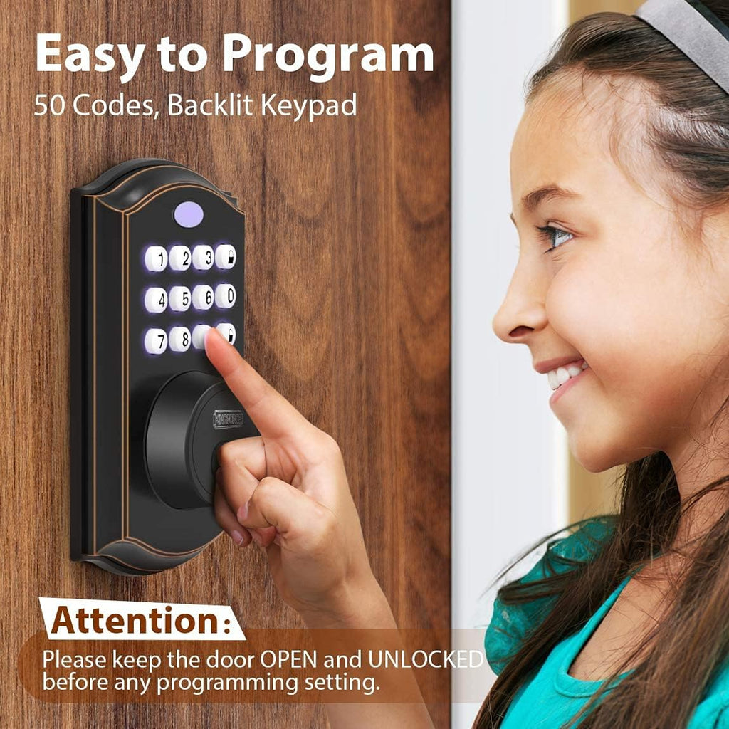 Keypad Deadbolt Lock, Keyless Entry Door Lock, Electronic Deadbolt, Pack of 2 Q212456