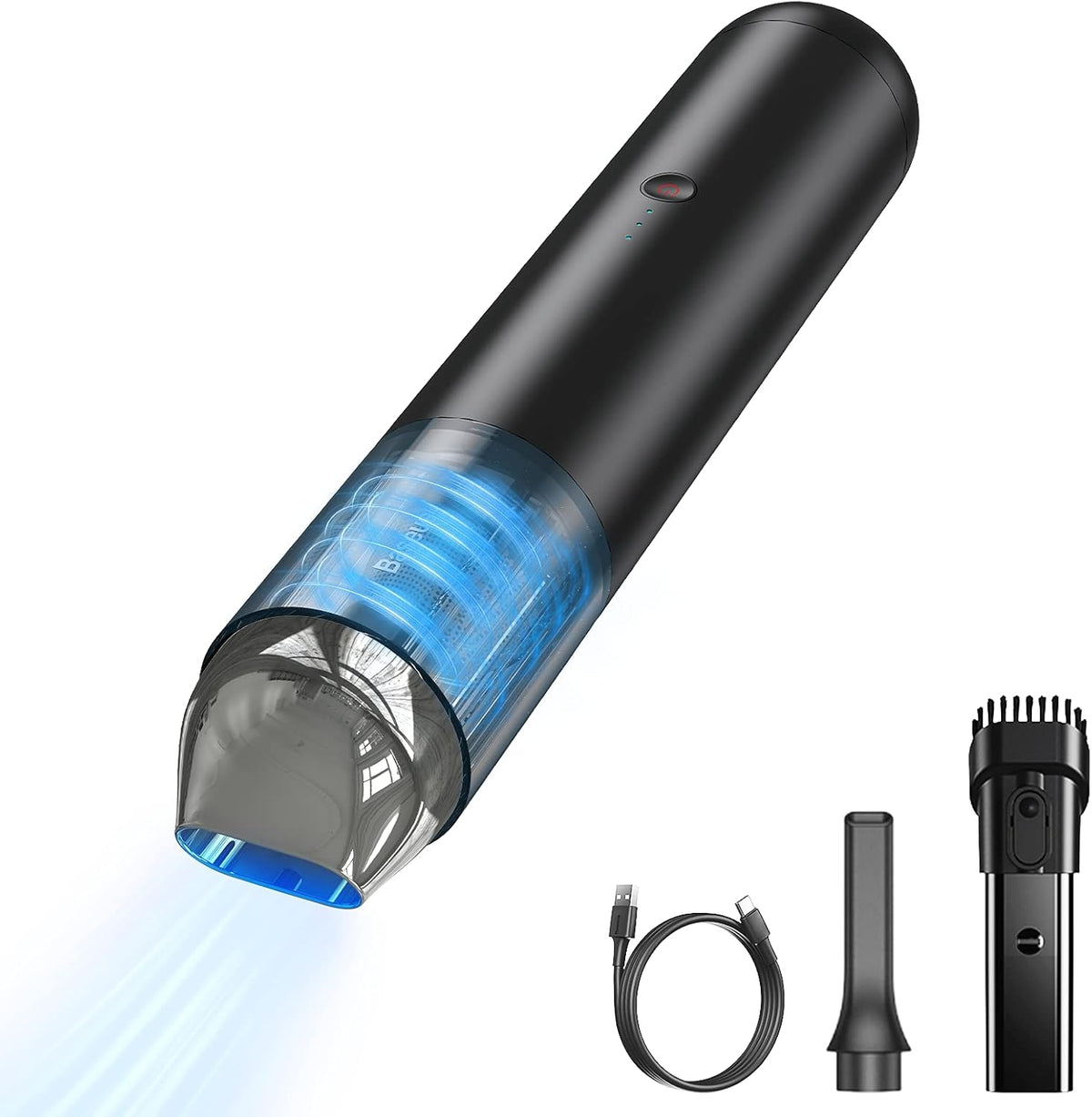 Handheld Cordless Rechargeable Vacuum with Adjustable Suction Power and LED Light L4798