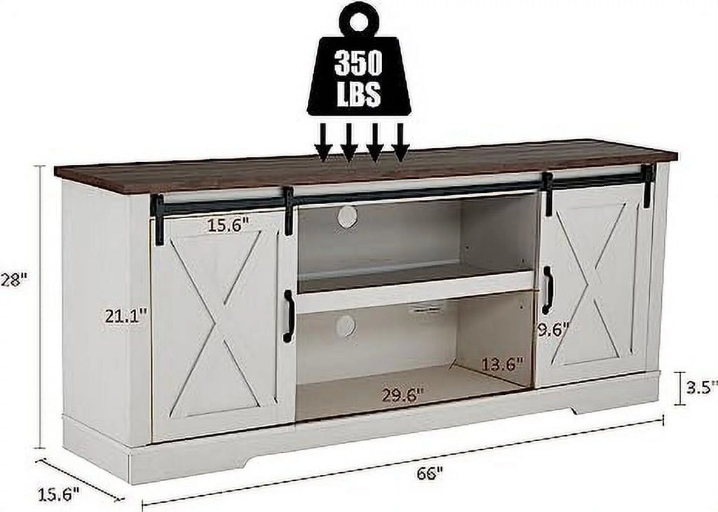 Farmhouse TV Stand for 75 Inches TVs C396