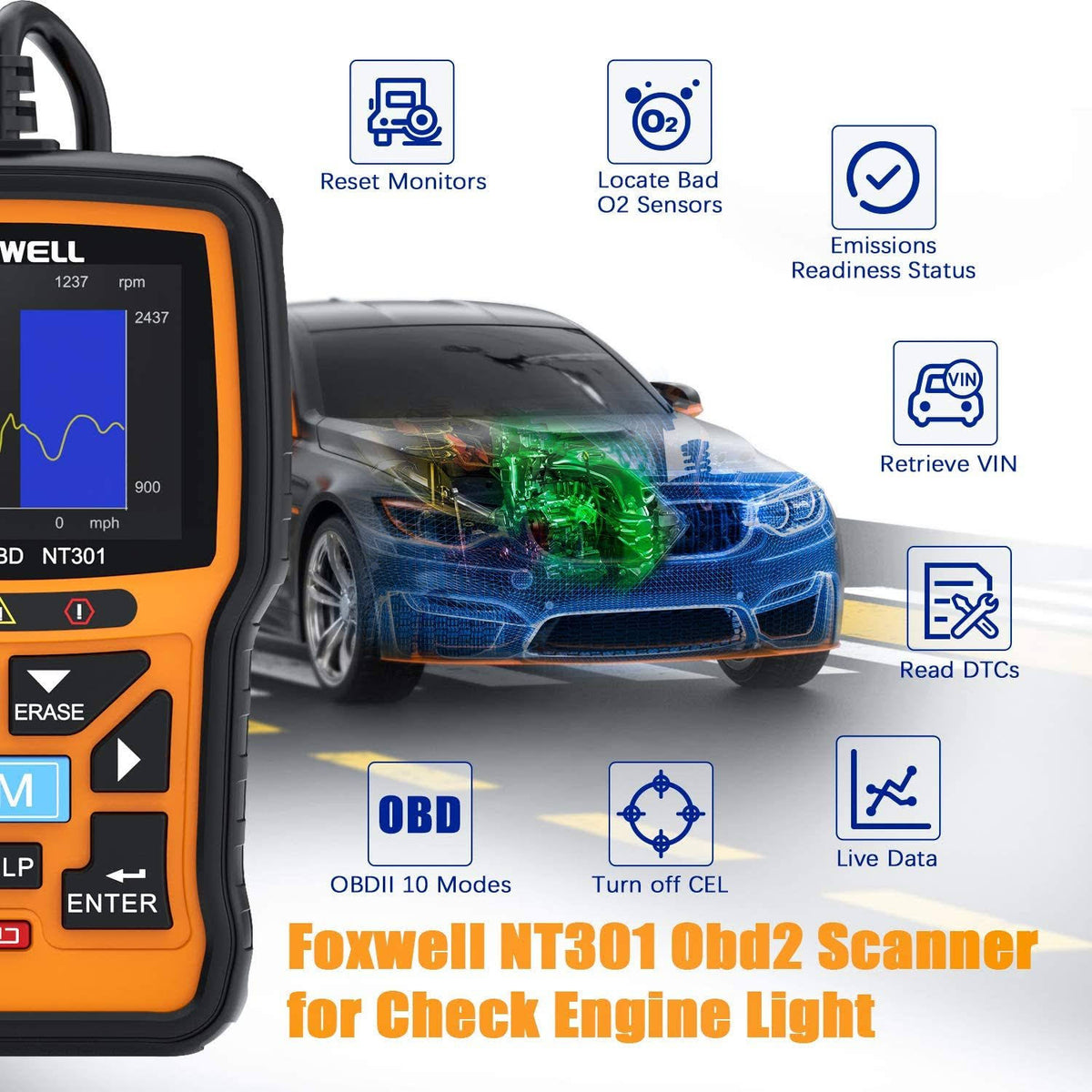 OBD2 Scanner Code Reader I9303