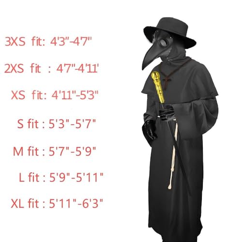 Plague Doctor Mask Costumes Set 6 in 1 L21598