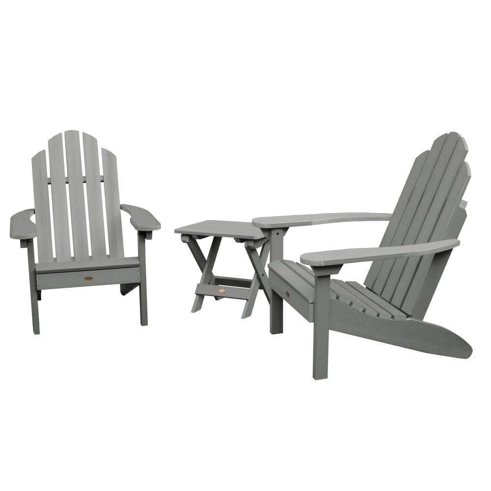 Coastal Teak 2 Classic Chairs with Folding Side Table 3-Piece Set X416
