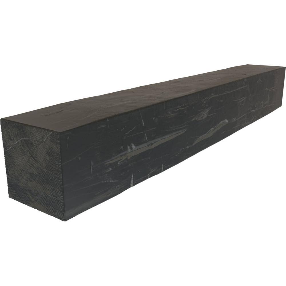Aged Ash Hand Hewn Faux Wood Fireplace Mantel T4950