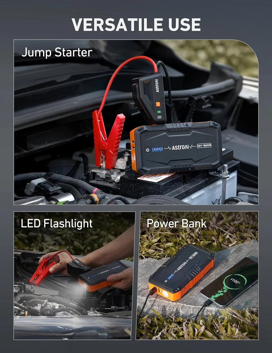 1500A Portable 12V Car Jump Starter L525