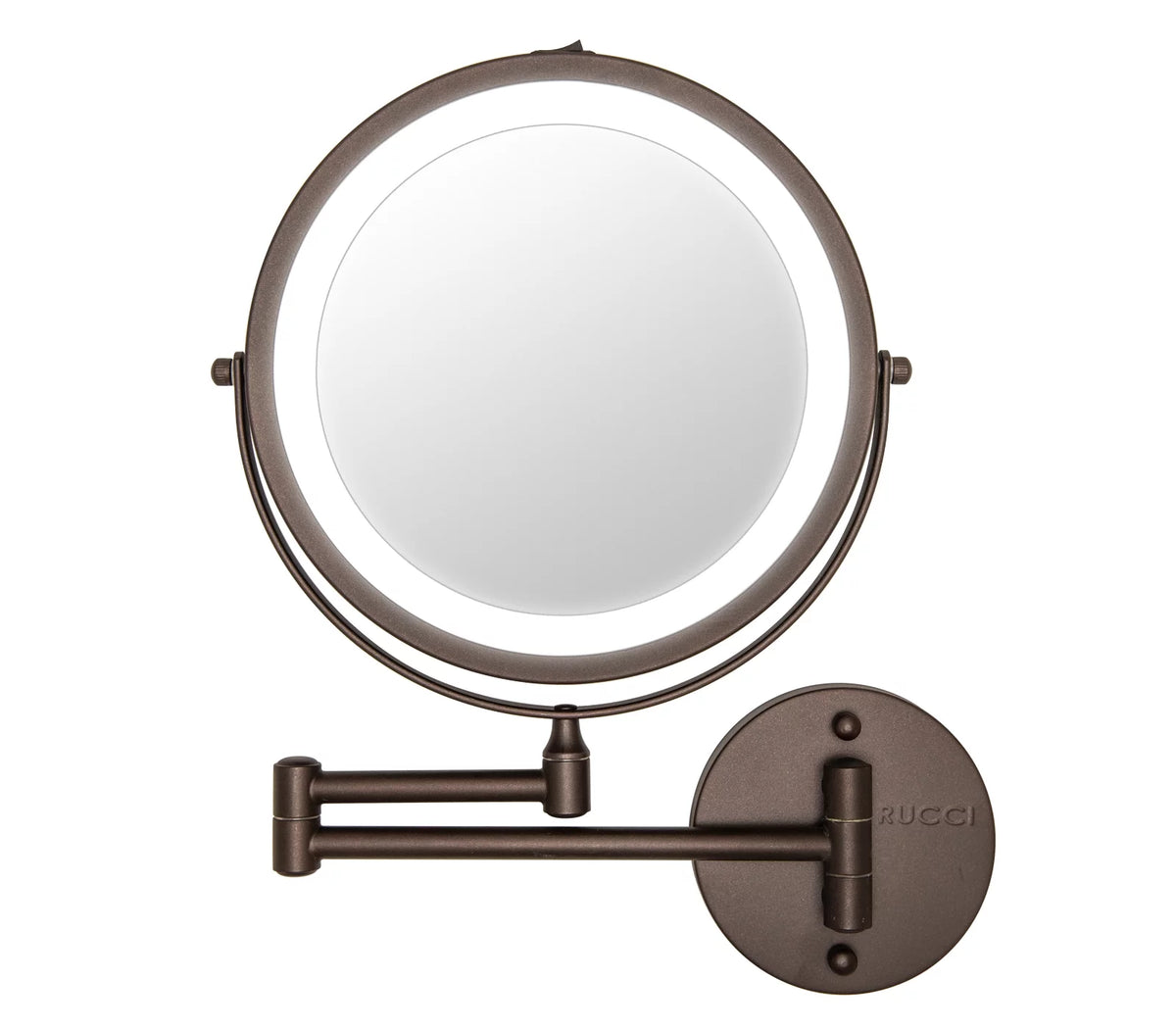 8.75" LED Lighted Wall Mount Mirror with 10x/1x Magnification Y932