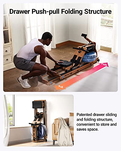 Foldable Water Rowing Machine with 400LBS Weight Capacity Y676821