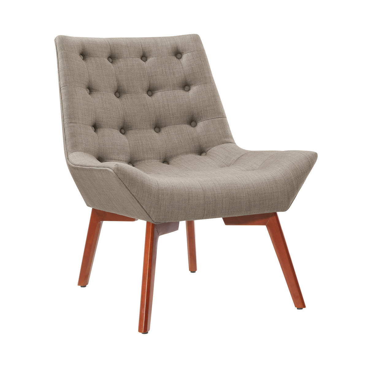 Gray Button Tufted Accent Chair W32857