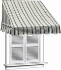 Green Multi-Stripe Window Canopy Awning 6 x 2 Feet V655896