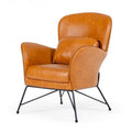 Brown Faux Leather Accent Chair L12110