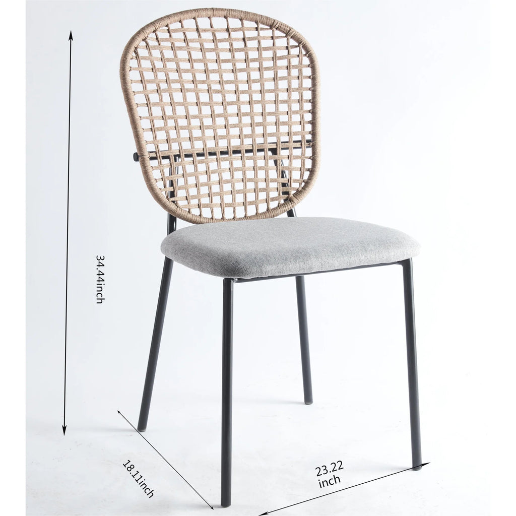 Gray and Black Dining Chairs, Set of 4 T150915