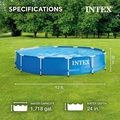 12' x 30 Metal Frame Round Above Ground Swimming Pool P89984