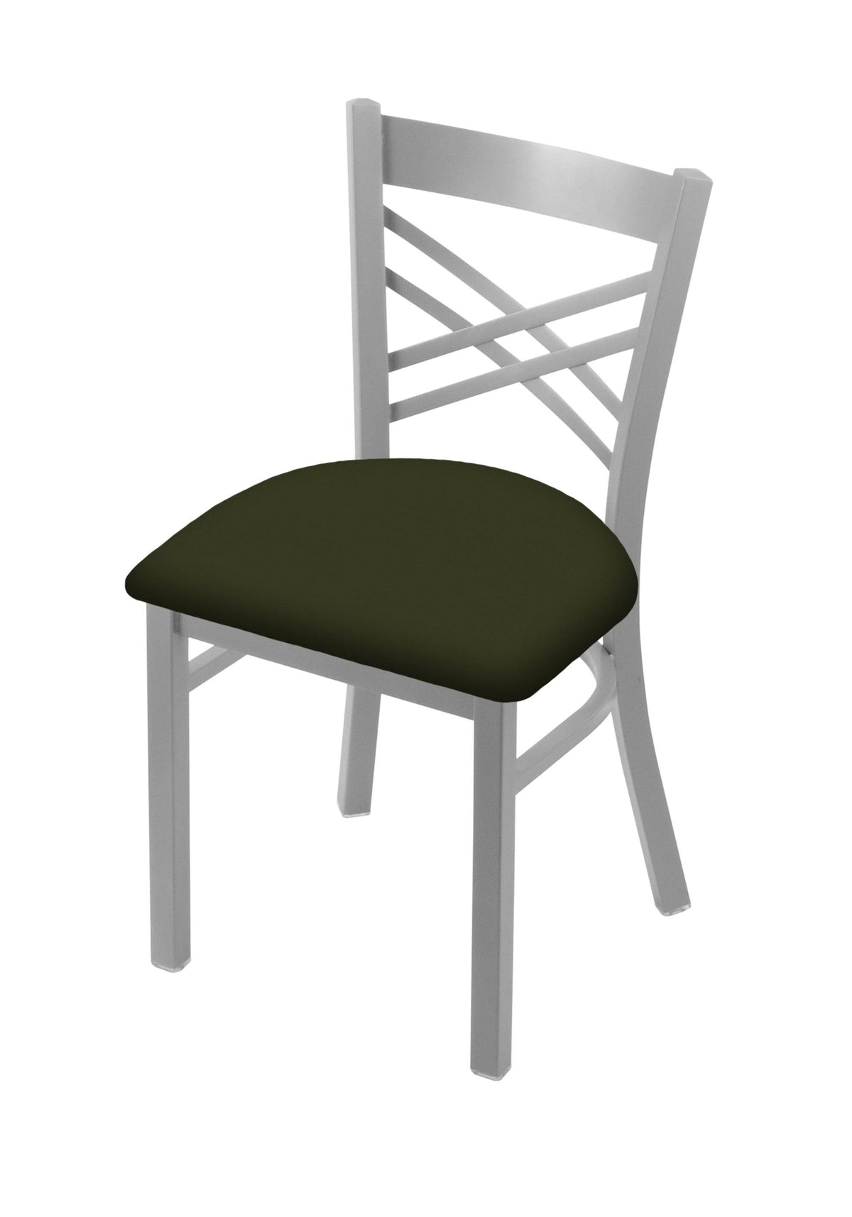 18x22 Chair with Anodized Nickel Finish and Canter Pine Seat Y887