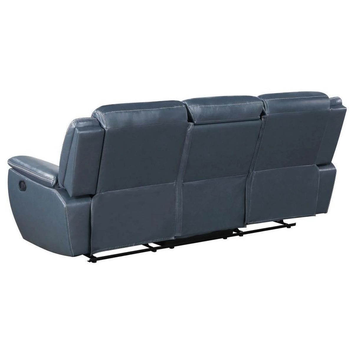 Blue Reclining Sofa with Drop Down Table T751