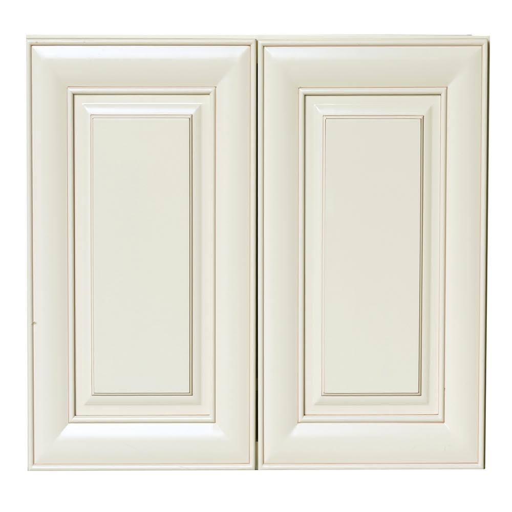 Antique White Double Door Wall Cabinet J9899