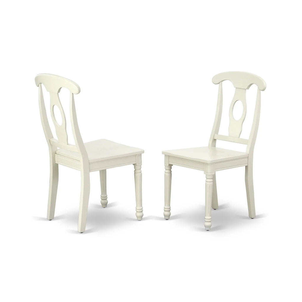 3Pc Round 42 Inch Table And 2 Panel Back Chairs B2709