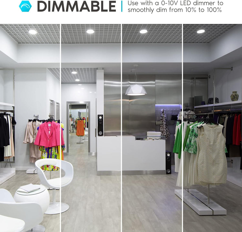 4 Inch LED Recessed Light, 3 Color Selectable 3000K-5000K, 6 Pack K887
