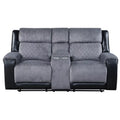 Gray Black Reclining Loveseat K6377