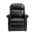 Black Faux Leather Power Lift Recliner Chair T45521