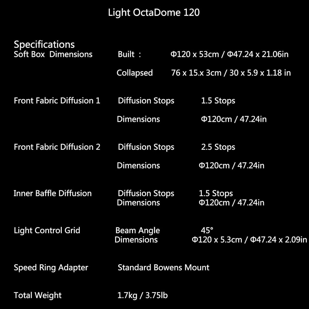 Octagon Softbox with Bowens Mount Q975069